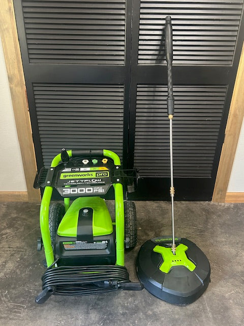 Greenworks 3000 PSI Electric Pressure Washer Combo Kit
