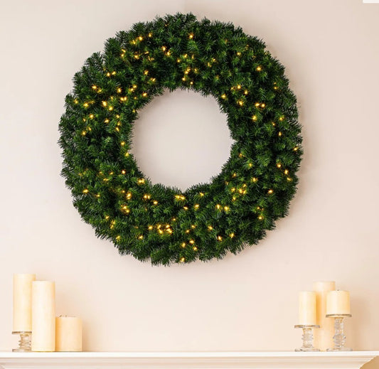 60″ LED Christmas Wreath with 800 Color Changing LED Lights